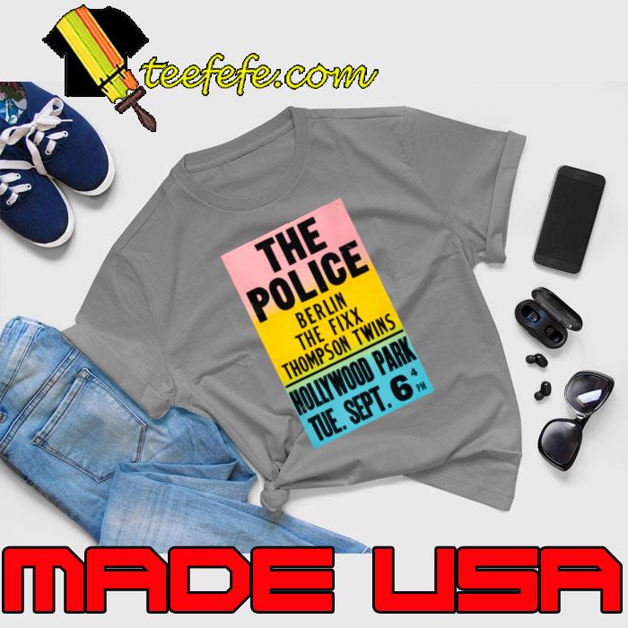 1983 The Police Berlin The Fixx Thompson Twins Concert flyer T-Shirt Unisex 1983 The Police Berlin The Fixx Thompson Twins Concert flyer T-Shirt Unisex