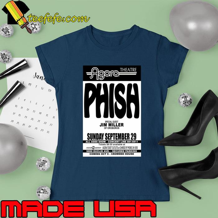 1991 Phish Concert All Ages Show Concert Jim Miller announcement T-Shirt Ladies tee 1991 Phish Concert All Ages Show Concert Jim Miller announcement T-Shirt Ladies tee