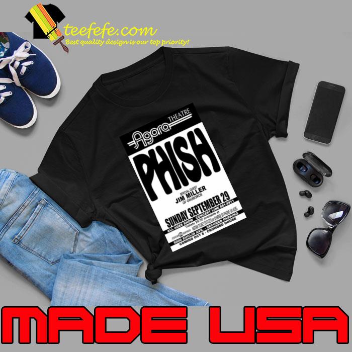 1991 Phish Concert All Ages Show Concert Jim Miller announcement T-Shirt 1991 Phish Concert All Ages Show Concert Jim Miller announcement T-Shirt