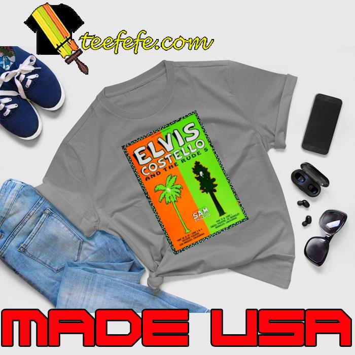 1992 Elvis Costello And The Rude 5 concert tour T-Shirt Unisex 1992 Elvis Costello And The Rude 5 concert tour T-Shirt Unisex