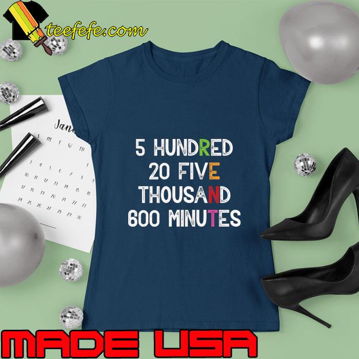 5 Hundred 20 Five Thousand 600 Minutes Quote Rent T-Shirt Ladies tee 5 Hundred 20 Five Thousand 600 Minutes Quote Rent T-Shirt Ladies tee