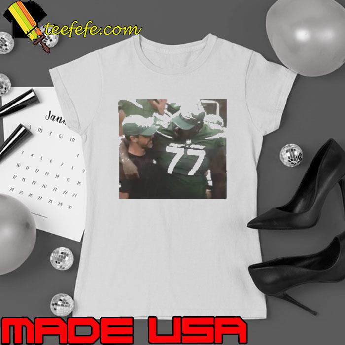 Aaron Rodgers hugging Mekhi Becton NY Jets shirt, hoodie, sweater and  v-neck t-shirt