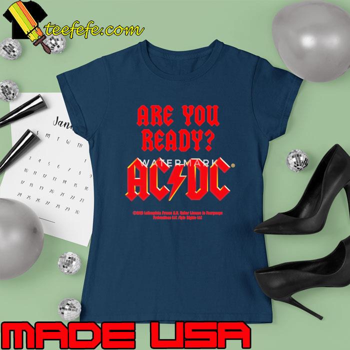 AC DC Red Logo Are You Ready s Ladies tee AC DC Red Logo Are You Ready s Ladies tee