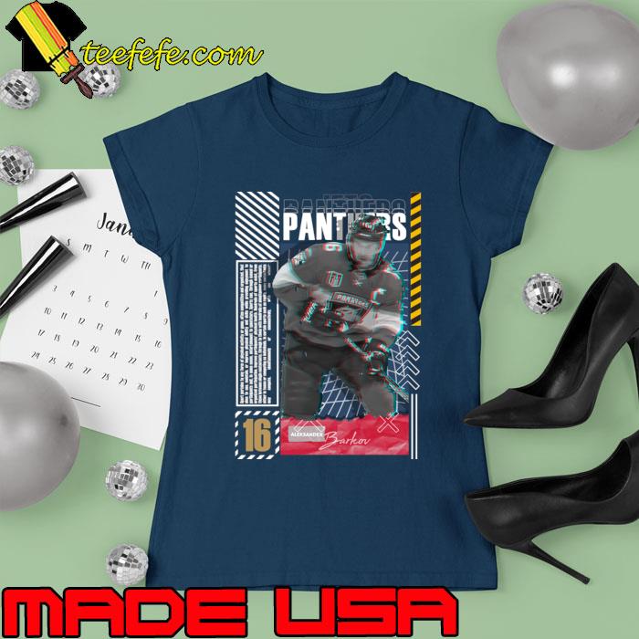Aleksander Barkov Hockey Players Poster Panthers T-Shirt Ladies tee Aleksander Barkov Hockey Players Poster Panthers T-Shirt Ladies tee