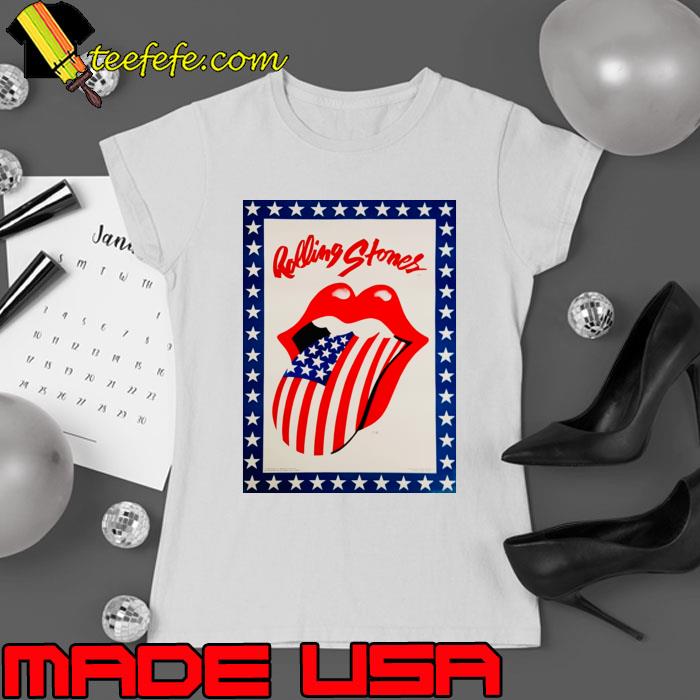 American flag Rock & Roll Rolling Stones Lip Symbol T-Shirt Ladies tee American flag Rock & Roll Rolling Stones Lip Symbol T-Shirt Ladies tee