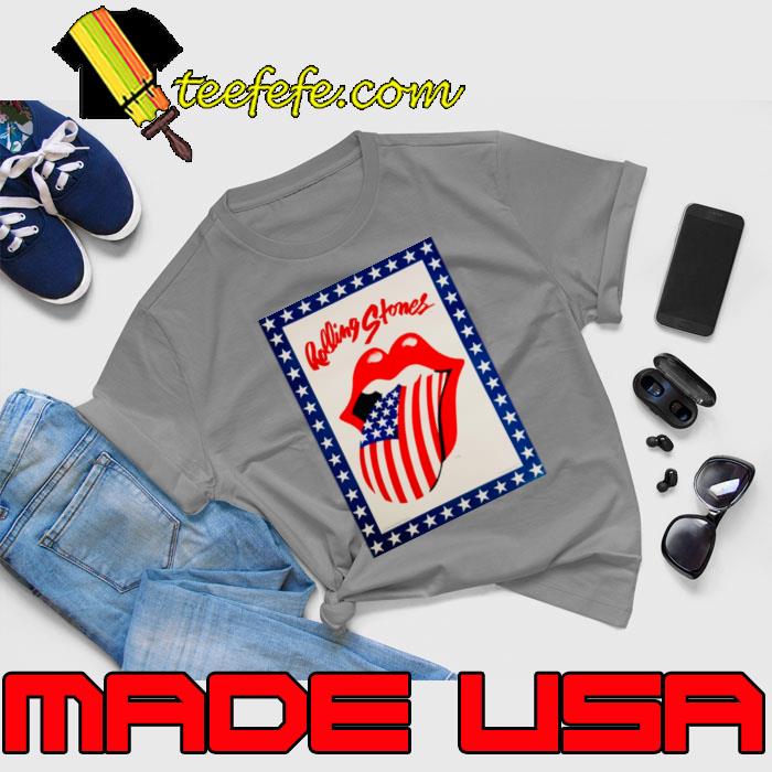 American flag Rock & Roll Rolling Stones Lip Symbol T-Shirt Unisex American flag Rock & Roll Rolling Stones Lip Symbol T-Shirt Unisex