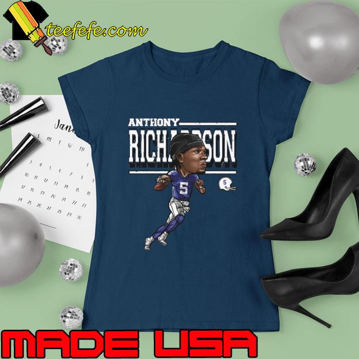 Anthony Richardson American football quarterback For Indianapolis Cartoon T-Shirt Ladies tee Anthony Richardson American football quarterback For Indianapolis Cartoon T-Shirt Ladies tee