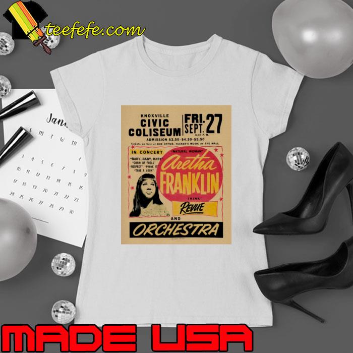 Aretha Franklin Concert And Orchestra Civic Coliseum T-Shirt Ladies tee Aretha Franklin Concert And Orchestra Civic Coliseum T-Shirt Ladies tee