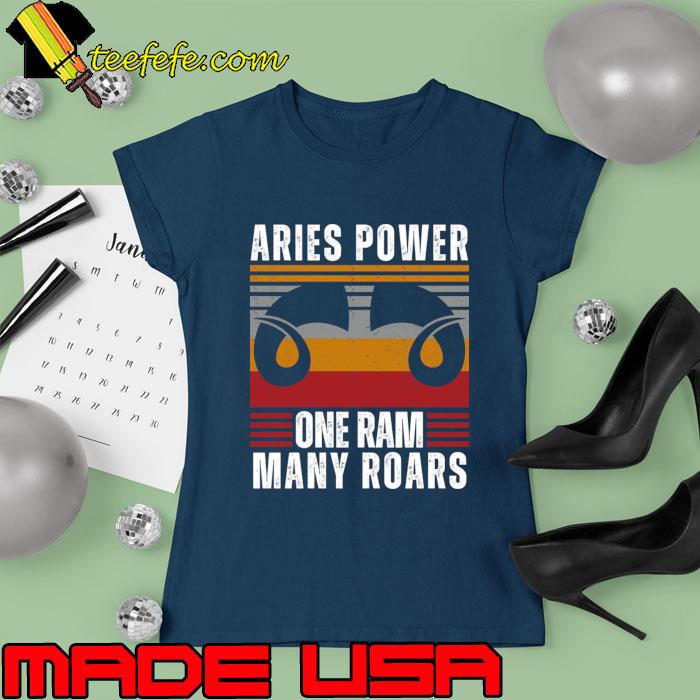Aries Power One Ram Many Roars Vintage T-Shirt Ladies tee Aries Power One Ram Many Roars Vintage T-Shirt Ladies tee