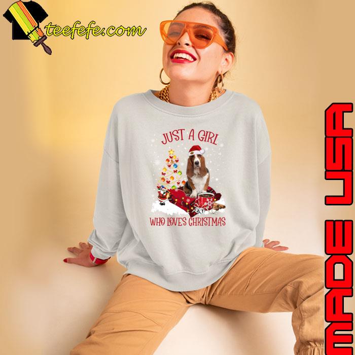 Basset Hound Just A Girl Who Loves Christmas T-Shirt