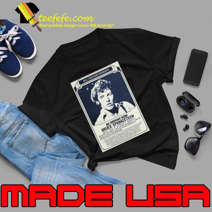 Bill Graham Presents An Evening With 1976 Bruce Springsteen concert tour T-Shirt