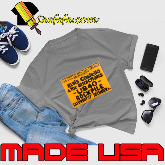 Birminghaam International Arena 1980 Elvis Costello concert flyer T-Shirt Unisex Birminghaam International Arena 1980 Elvis Costello concert flyer T-Shirt Unisex