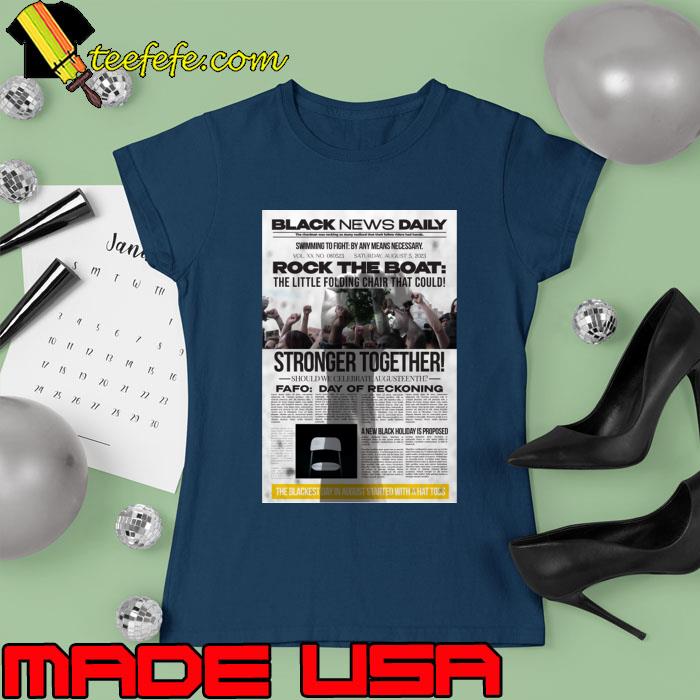 Black New Daily Swimming To Fights Rock The Boat Stronger Together T-Shirt Ladies tee Black New Daily Swimming To Fights Rock The Boat Stronger Together T-Shirt Ladies tee