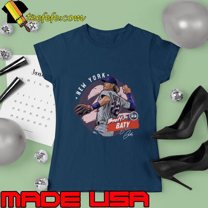 Brett Baty Signature American professional baseball third baseman New York M Dots T-Shirt Ladies tee Brett Baty Signature American professional baseball third baseman New York M Dots T-Shirt Ladies tee