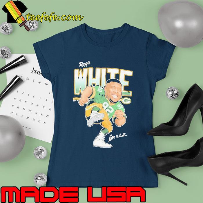 Caricatures Green Bay Packers Reggie White Shirt Ladies tee Caricatures Green Bay Packers Reggie White Shirt Ladies tee