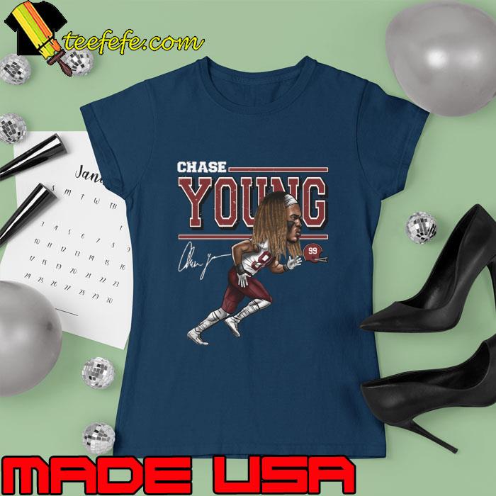 Chase Young Signature American football defensive end Washington Cartoon T-Shirt Ladies tee Chase Young Signature American football defensive end Washington Cartoon T-Shirt Ladies tee
