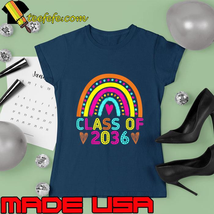 Class of 2036 Kindergarten First Day of School Graduation Rainbow T-Shirt Ladies tee Class of 2036 Kindergarten First Day of School Graduation Rainbow T-Shirt Ladies tee