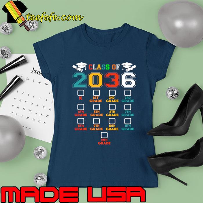 Class of 2036 Senior Graduation kindergarten T-Shirt Ladies tee Class of 2036 Senior Graduation kindergarten T-Shirt Ladies tee