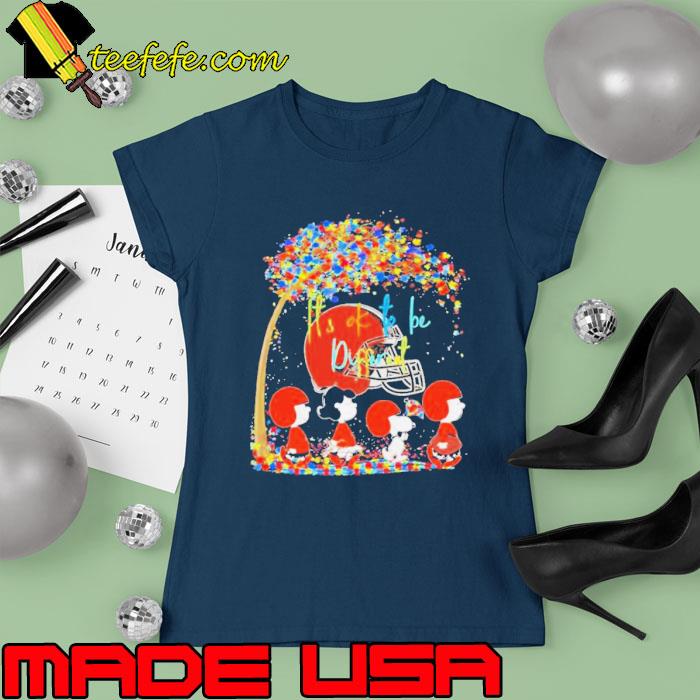 Cleveland Brown NFL Peanut Characters It’s Ok To Be Different Shirt Ladies tee Cleveland Brown NFL Peanut Characters It’s Ok To Be Different Shirt Ladies tee