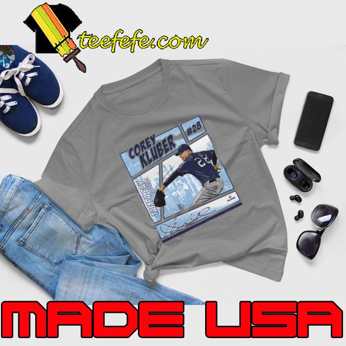 Corey Kluber Signature Baseball Player in the Tampa Bay Comic T-Shirt Unisex Corey Kluber Signature Baseball Player in the Tampa Bay Comic T-Shirt Unisex