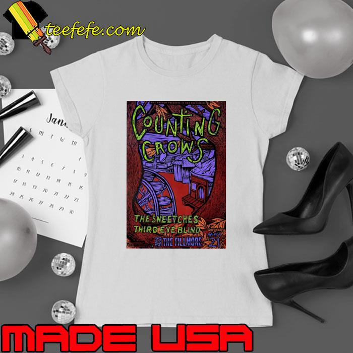 Counting Crows The Sneetches Third Eye Blind The Fillmore concert T-Shirt Ladies tee Counting Crows The Sneetches Third Eye Blind The Fillmore concert T-Shirt Ladies tee