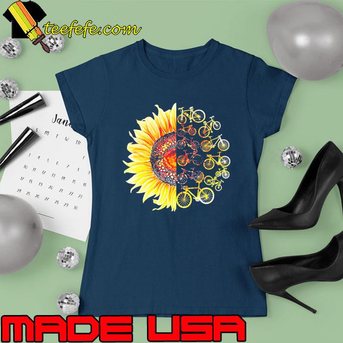 Cycling sunflower lover flower bicycle s Ladies tee Cycling sunflower lover flower bicycle s Ladies tee