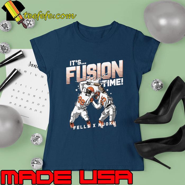 David Njoku & Darren Fells Cleveland It's Fusion Time Celebration T-Shirt Ladies tee David Njoku & Darren Fells Cleveland It's Fusion Time Celebration T-Shirt Ladies tee