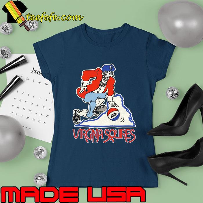 Defunct Virginia Squires Basketball T-Shirt Ladies tee Defunct Virginia Squires Basketball T-Shirt Ladies tee