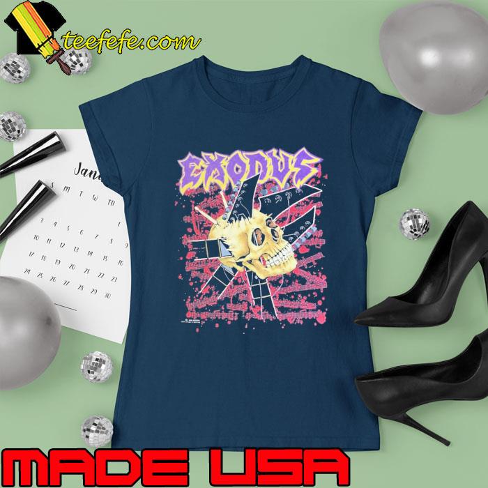 Design Cool Exodus Skull Guitar Shirt Ladies tee Design Cool Exodus Skull Guitar Shirt Ladies tee