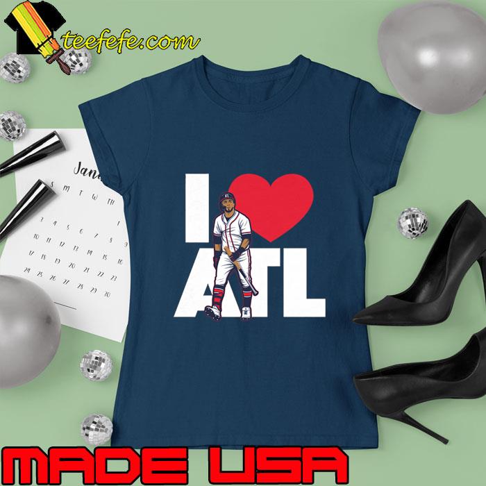 Eddie Rosario baseball left fielder I Love Atlanta T-Shirt Ladies tee Eddie Rosario baseball left fielder I Love Atlanta T-Shirt Ladies tee