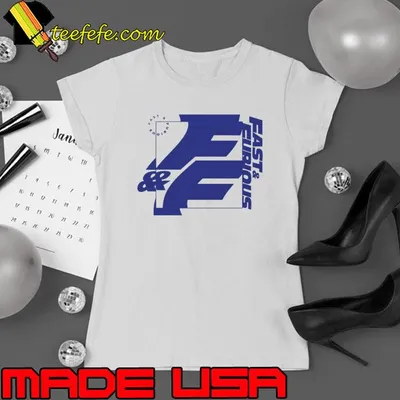 Fast And Furious F&F Logo Abstract Blue shirt