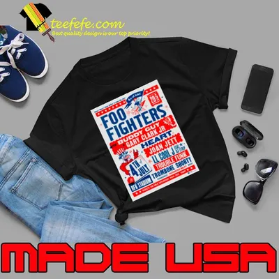 Foo fighters buddy guy gary clark jr heart july 4th concert announcement T-Shirt