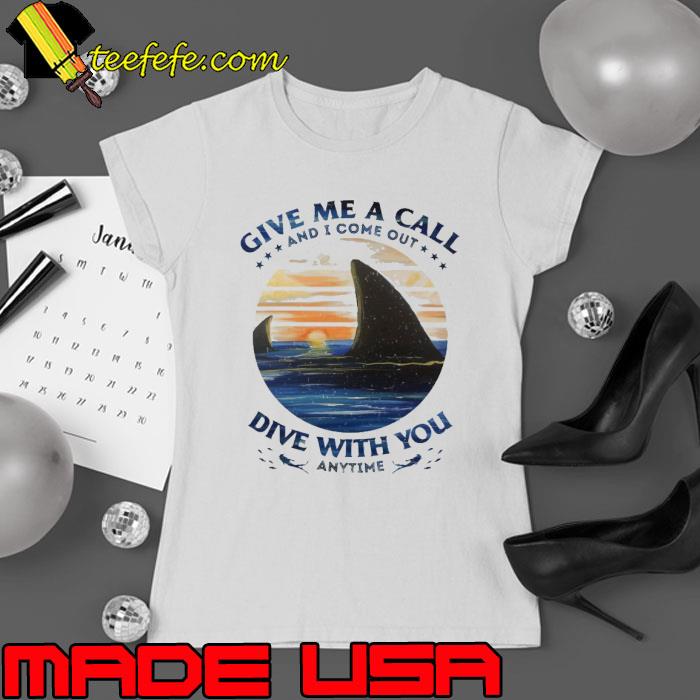 Give me a call dive with you shark vintage sunset s Ladies tee Give me a call dive with you shark vintage sunset s Ladies tee