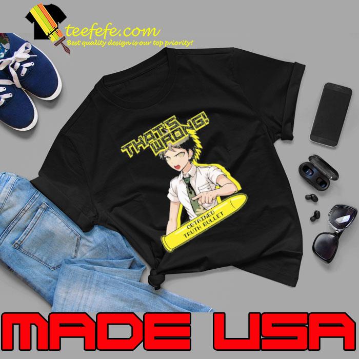 Hajime Hinata That’s Wrong Obtained Truth Bullet Danganronpa Shirt