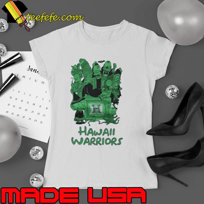 Halloween The Simpsons Family Hawaii Warriors Shirt Ladies tee Halloween The Simpsons Family Hawaii Warriors Shirt Ladies tee