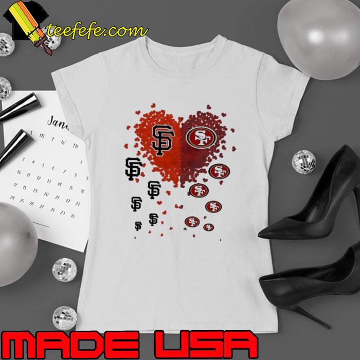 Hearts san diego padres vs san francisco 49ers love Shirt Ladies tee Hearts san diego padres vs san francisco 49ers love Shirt Ladies tee