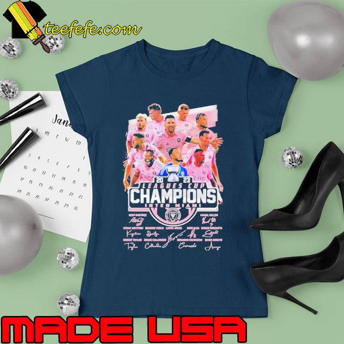 Inter Miami CF Team 2023 Leagues Cup Champions Shirt Ladies tee Inter Miami CF Team 2023 Leagues Cup Champions Shirt Ladies tee