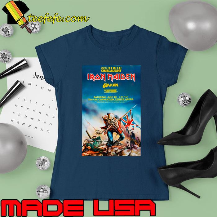 Iron Maiden Dallas Convention Center Arena Concert Tour T-Shirt Ladies tee Iron Maiden Dallas Convention Center Arena Concert Tour T-Shirt Ladies tee
