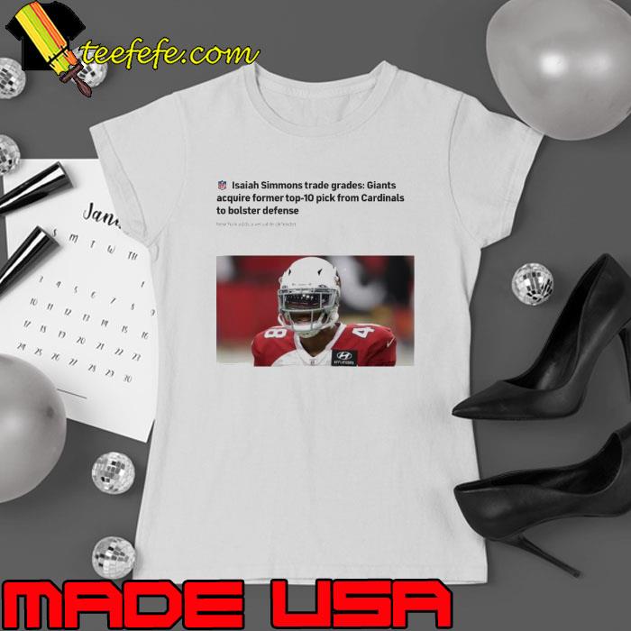 Isaiah simmons trade grades giants acquire former top 10 pick from cardinals s Ladies tee Isaiah simmons trade grades giants acquire former top 10 pick from cardinals s Ladies tee