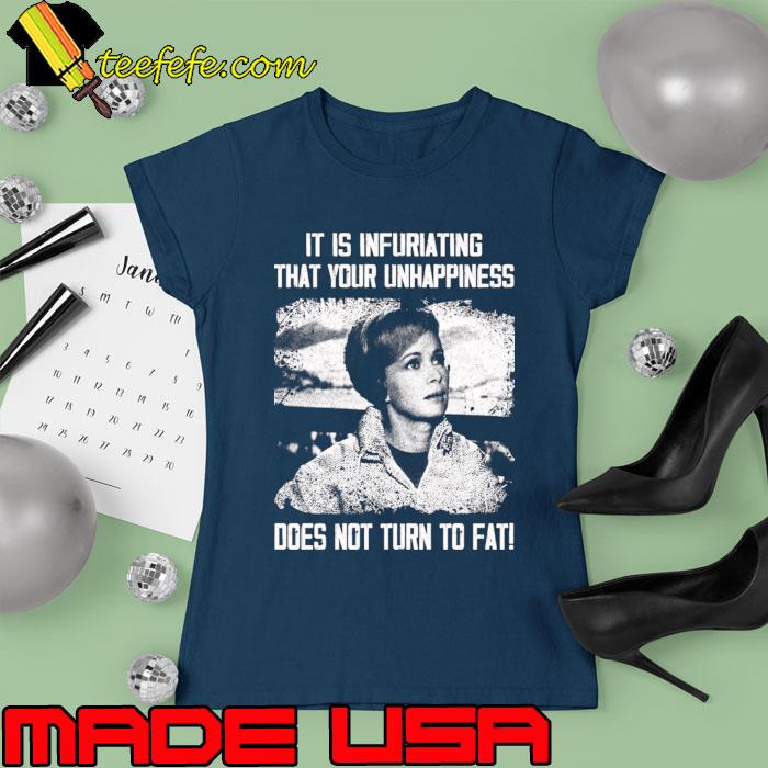 It Is Infuriating That Your Unhappiness Cary and Audrey Celebrate Charades Film's T-Shirt Ladies tee It Is Infuriating That Your Unhappiness Cary and Audrey Celebrate Charades Film's T-Shirt Ladies tee