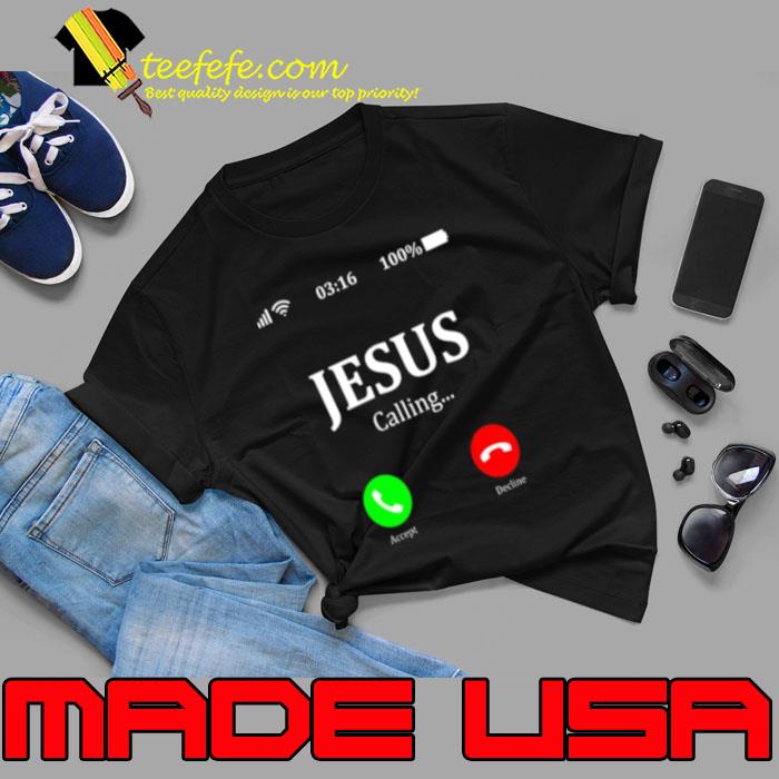 Jesus Is Calling Christian Christmas Xmas T-Shirt