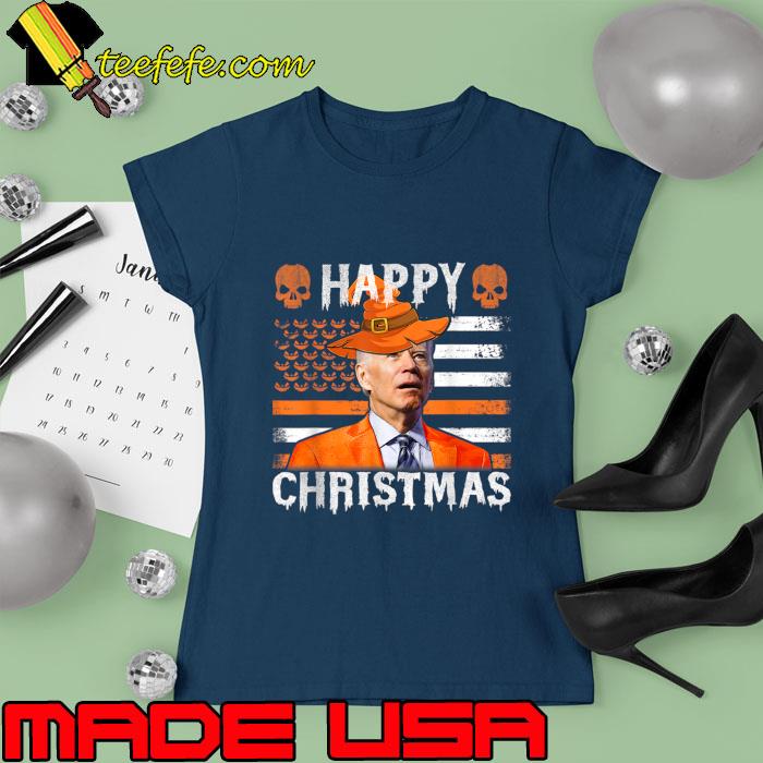 Joe Biden Happy Halloween Merry Thanksgiving US Flag T-Shirt Ladies tee Joe Biden Happy Halloween Merry Thanksgiving US Flag T-Shirt Ladies tee