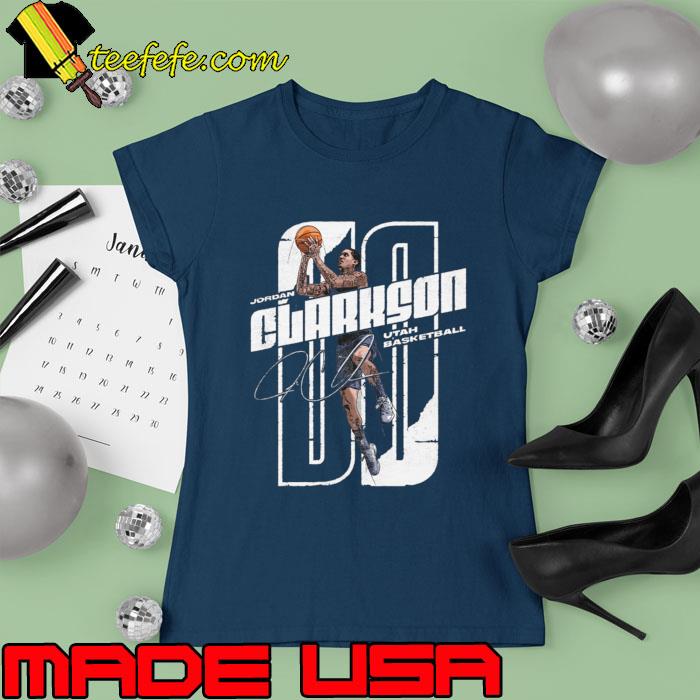 Jordan Clarkson Filipino-American professional basketball player signature Utah Stretch T-Shirt Ladies tee Jordan Clarkson Filipino-American professional basketball player signature Utah Stretch T-Shirt Ladies tee