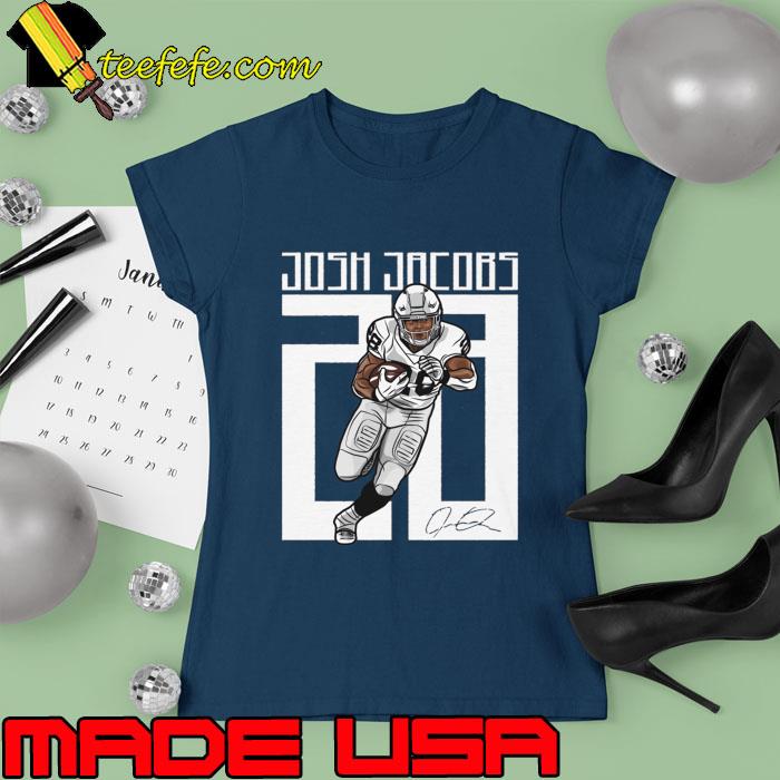Josh Jacobs American football running back Las Vegas Number signature T-Shirt Ladies tee Josh Jacobs American football running back Las Vegas Number signature T-Shirt Ladies tee