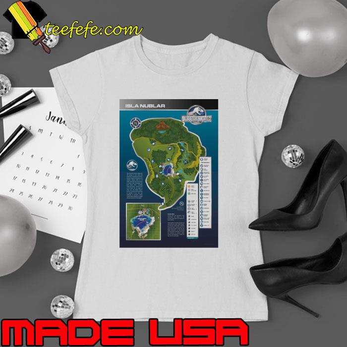 Jurassic World Map Of Isla Nublar shirt