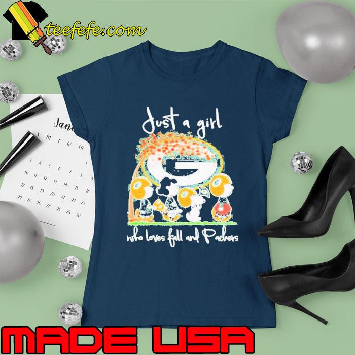Just A Girl Who Loves Fall And Packers Autumn s Ladies tee Just A Girl Who Loves Fall And Packers Autumn s Ladies tee