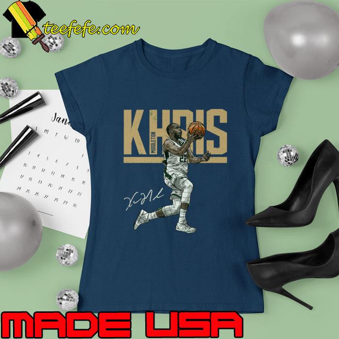 Khris Middleton Signature An American Player Basketball Milwaukee Hyper T-Shirt Ladies tee Khris Middleton Signature An American Player Basketball Milwaukee Hyper T-Shirt Ladies tee