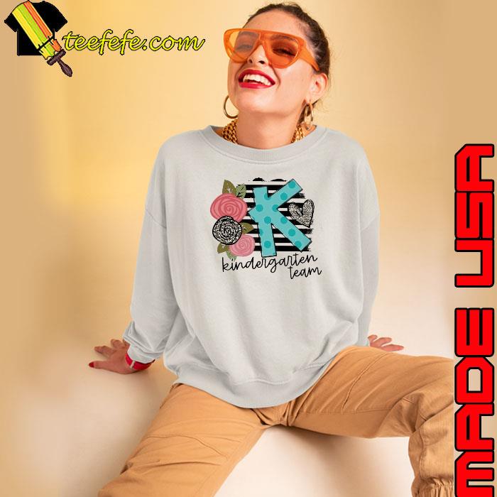 Kindergarten team rose heart teacher shirt