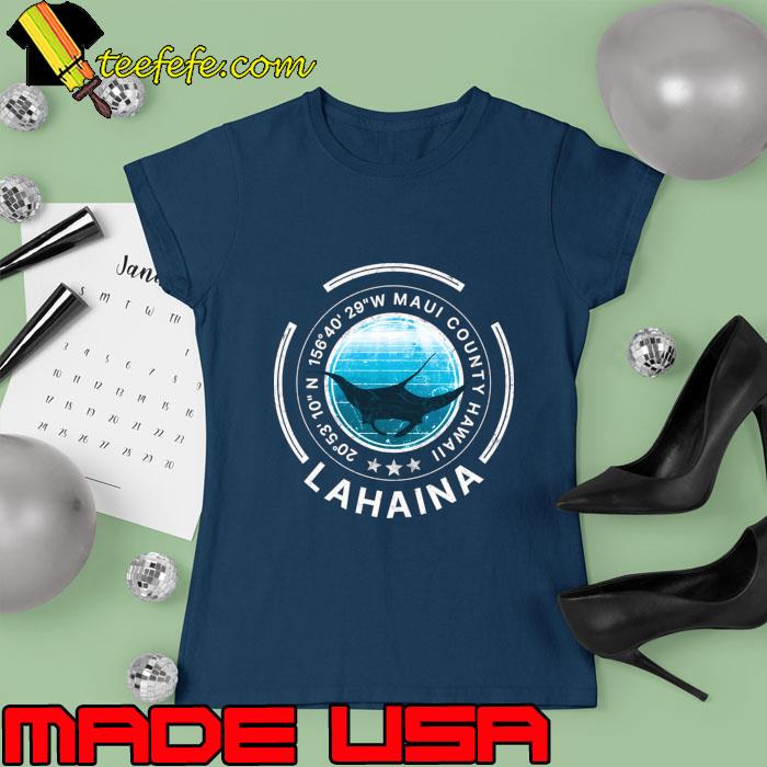 Lahaina Maui Hawaii Manta Dive Retro T-Shirt Ladies tee Lahaina Maui Hawaii Manta Dive Retro T-Shirt Ladies tee