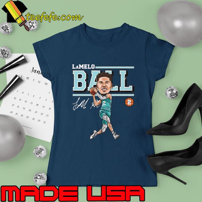 LaMelo Ball Signature Player American Basketball Charlotte Cartoon T-Shirt Ladies tee LaMelo Ball Signature Player American Basketball Charlotte Cartoon T-Shirt Ladies tee